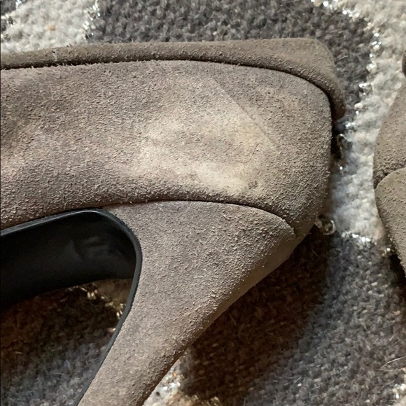 Deep vamp gray suede booties grey shooties heels 6 - Picture 5 of 7